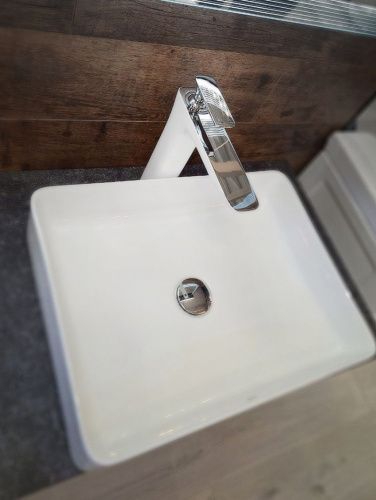 Смеситель для раковины AltroBagno Aperto AltroBagnoAperto010206BiCr на столешницу белый/хром - фото 5