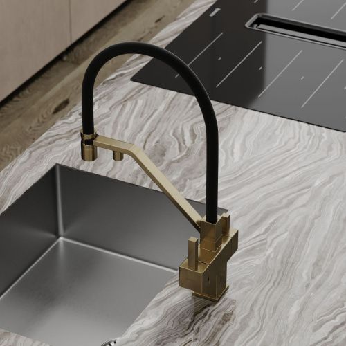 Смеситель для кухни Sancos Loro SC4007BG на мойку золото - фото 4