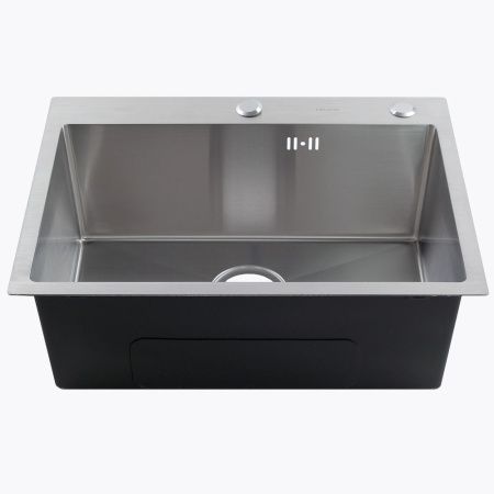 Кухонная мойка Melana ProfLine D6045H+4 сатин 60х45 цвет серый поверхность полированная