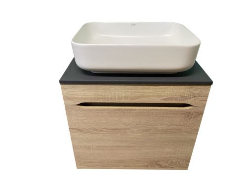 Тумба с раковиной Sintesi STL.W7017_SIN-LVB-APP-409WM 60х60 подвесная цвет бежевый - фото 4