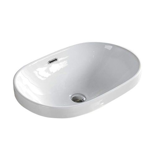 Раковина из сантехнического фарфора Melana 320334-805 60х40 встраиваемая цвет белый без отверстий под смеситель - фото 3