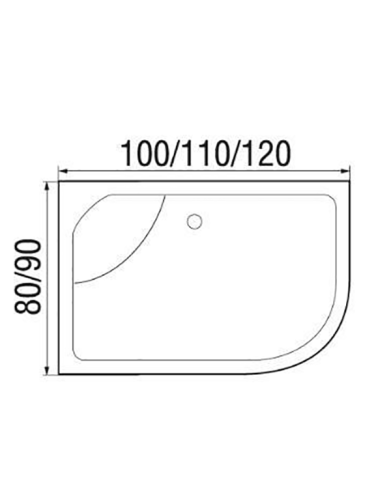 Душевая кабина River NARA 10000003642 120х90 асимметричная с крышей ориентация правая - фото 3