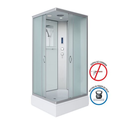 Душевая кабина Niagara Classic 330844QP 100х80 прямоугольная с крышей ориентация универсальная - фото 2