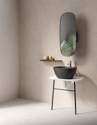 Раковина из сантехнического фарфора Vitra Plural 7811B483-0016 50х40 накладная цвет черный без отверстий под смеситель - фото 2