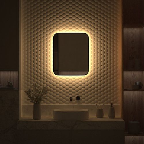 Зеркало с подсветкой Defesto AURA DF 2973R 50х60 подвесное - фото 5