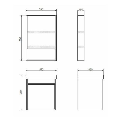 Тумба с раковиной Comforty Вена 00-00008928CF 60х50 подвесная цвет серый - фото 2
