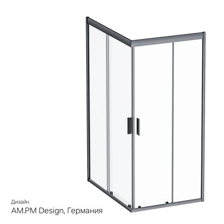 Душевой уголок Am.Pm Gem W90G-404-120290-BT 120х90 стекло прозрачное профиль черный без поддона