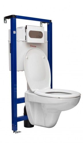 Чаша унитаза подвесная Pestan Fluenta 40006460B цвет белый без сиденья безободковая смыв торнадо - фото 3