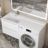 Раковина из литьевого мрамора Uperwood Cosmos 291020411 120х48 над стиральной машиной цвет белый