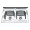 Кухонная мойка Melana 061/2 (*5) 80х60 цвет хром