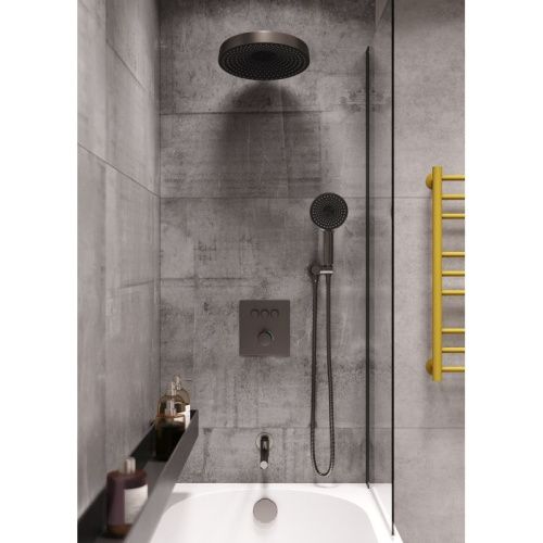 Душевая система Bronze de Luxe 1011GM встраиваемая в стену цвет серый с термостатом - фото 5