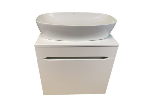 Тумба с раковиной Sintesi STL.W7013_SIN-LVB-APP-405 60х60 подвесная цвет белый - фото 4