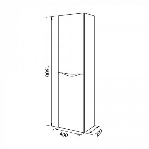 Шкаф-пенал Iddis Cloud CLO40W0i97 40х150 подвесной цвет белый - фото 4