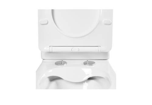 Унитаз напольный с бачком Aquatek ВЕГА AQ2904-00 белый с сиденьем микролифт безободковый каскадный смыв - фото 4