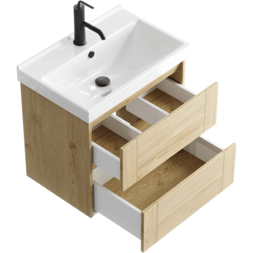 Тумба под раковину Aqwella Y AST0106DD 60х40 подвесная цвет коричневый - фото 2