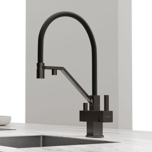 Смеситель для кухни Sancos Loro SC4007GG на мойку вороненая сталь - фото 4