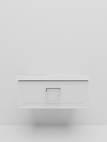 Тумба с раковиной La Fenice CUBO NFNC-01-CUB-B-90-1-90R 90х50 подвесная цвет белый - фото 4