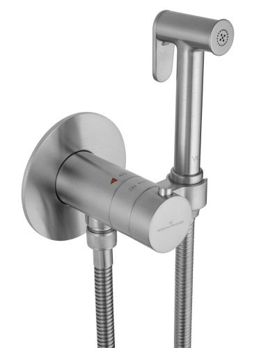 Смеситель для ванны и душа Wonzon & Woghand WW-88829909-BN встраиваемый в стену никель с термостатом - фото 5