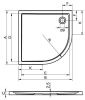 Душевой поддон акриловый Riho ZURICH D001023005 100х100 белый