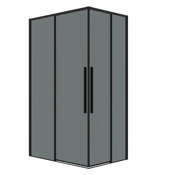 Душевой уголок Grossman Galaxy 300.K33.01.1110.21.10 110х100 стекло прозрачное профиль черный без поддона