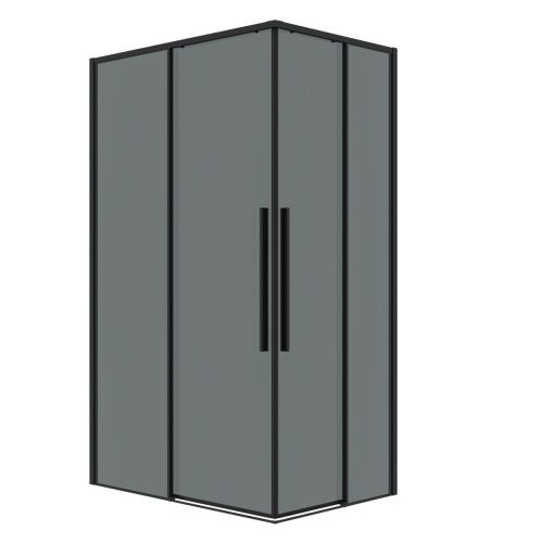 Душевой уголок Grossman Galaxy 300.K33.01.1190.21.10 110х90 стекло прозрачное профиль черный без поддона