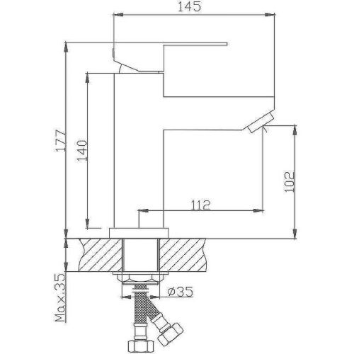 Смеситель Haiba HB801 HB10801 на раковину нержавеющая сталь - фото 2