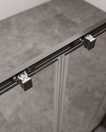 Душевая дверь Cezares MOLVENO MOLVENO-BF-2-170-C-GM-IV 170х195 стекло прозрачное профиль оружейная сталь