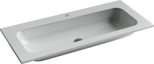 Раковина из сантехнического фарфора Ceramica Nova GRACE CN7013 100х50 накладная цвет белый 1 отверстие под смеситель - фото 2