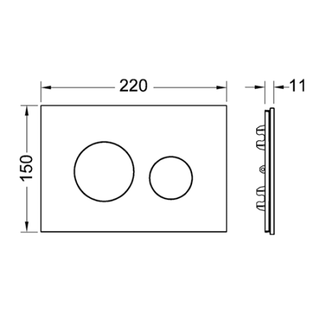 Лицевая панель Tece TECEloop 9240678