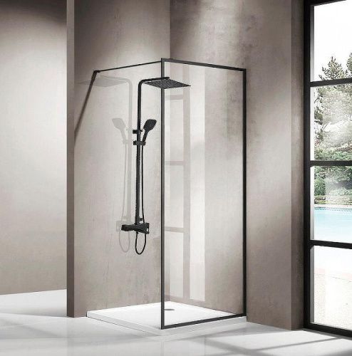 Душевая стойка ALMAes Tena TVZ-1825 настенная цвет черный - фото 3