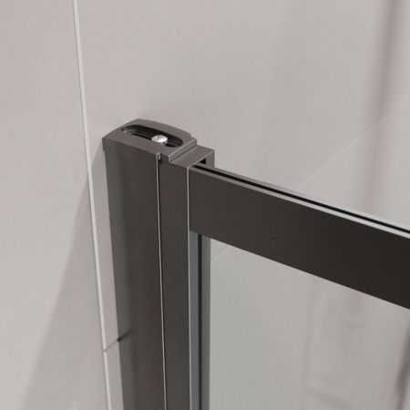 Душевая шторка на ванну Cezares SLIDER SLIDER-FIX-VF-11-90/150-C-GM 90х150 стекло прозрачное профиль оружейная сталь ориентация универсальная