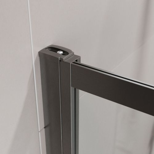 Душевая шторка на ванну Cezares SLIDER SLIDER-FIX-VF-11-90/150-C-GM 90х150 стекло прозрачное профиль оружейная сталь ориентация универсальная - фото 2