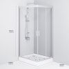 Душевой уголок Am.Pm Gem W90G-404-100280-MT 100х80 стекло прозрачное профиль хром без поддона