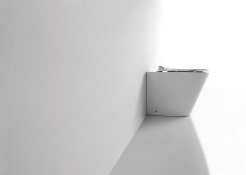 Унитаз приставной CeramaLux 3178 белый с сиденьем микролифт безободковый каскадный смыв - фото 3