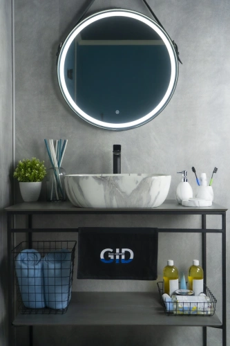 Раковина керамическая Gid Geométrico 54402 50х40 накладная цвет многоцветный без отверстий под смеситель - фото 4