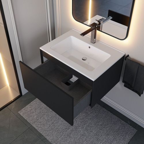 Тумба с раковиной Uperwood Parma Premium 39330205461 70х50 цвет черный - фото 3