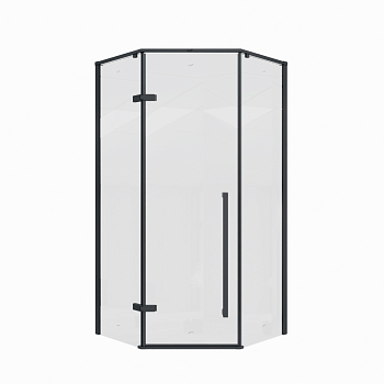 Душевой уголок Cerutti SPA C2A 100х100 стекло прозрачное профиль черный без поддона