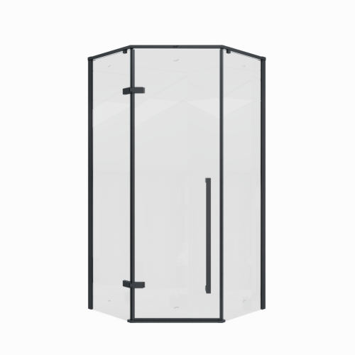 Душевой уголок Cerutti SPA C2A 100х100 стекло прозрачное профиль черный без поддона