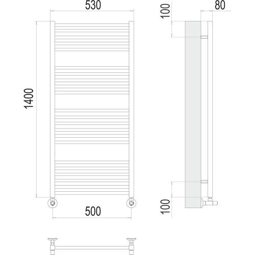 Полотенцесушитель водяной Terminus 4670078530820 55х140 хром - фото 3