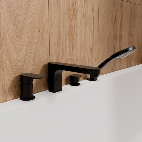 Смеситель Wasserkraft Elbe 7400 7455 на борт ванны черный - фото 2