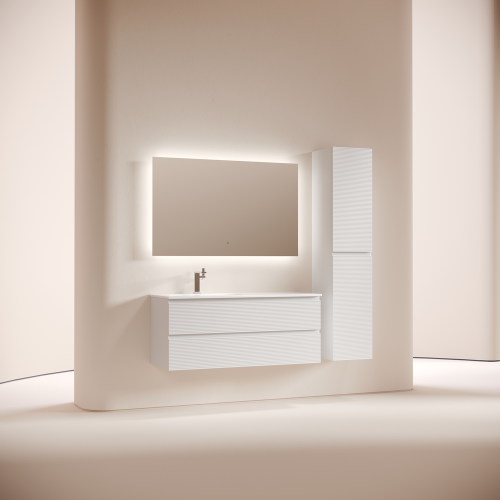 Тумба под раковину Sancos FOLK FL120LW 120х40 подвесная цвет белый - фото 2