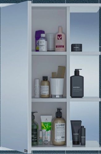 Зеркало-шкаф СанТа Ника 101084 50х70 подвесной цвет белый - фото 2