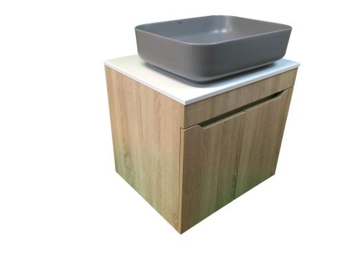 Тумба с раковиной Sintesi STL.W7021_SIN-LVB-APP-409GM 60х60 подвесная цвет белый - фото 2