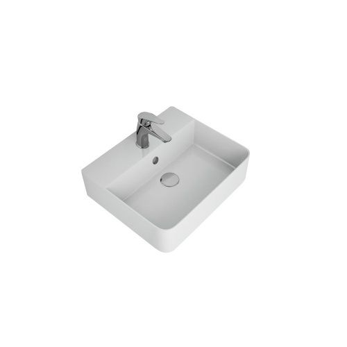 Раковина керамическая Dreja Joy 641990 50х40 накладная цвет белый 1 отверстие под смеситель - фото 5