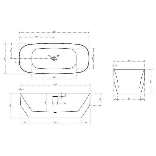 Ванна акриловая Vincea VBT-630 170х75 отдельностоящая овальная - фото 4