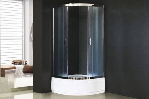 Душевой уголок Royal Bath CK RB90CK-C-CH 90х90 стекло матовое профиль хром с поддоном