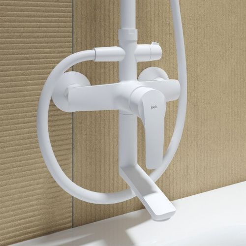 Душевая стойка Iddis Ray RAYWT3Fi06 настенная цвет белый - фото 3