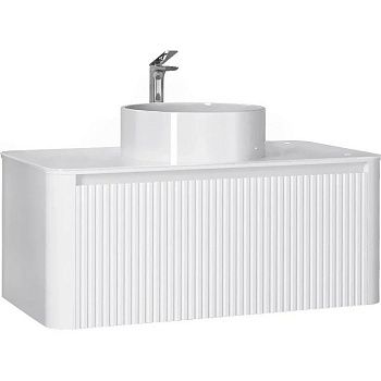 Тумба под раковину Jorno LUMINO Lum.01.100/P/W/JR 100х50 подвесная цвет белый