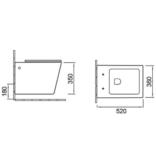 Унитаз подвесной SantiLine SL-5004SM-BD цвет белый с сиденьем микролифт безободковый смыв воронка-водоворот - фото 3