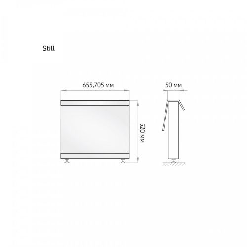 Экран под ванну Alavann 75 см ALV0246001 торцевой МДФ белый - фото 2